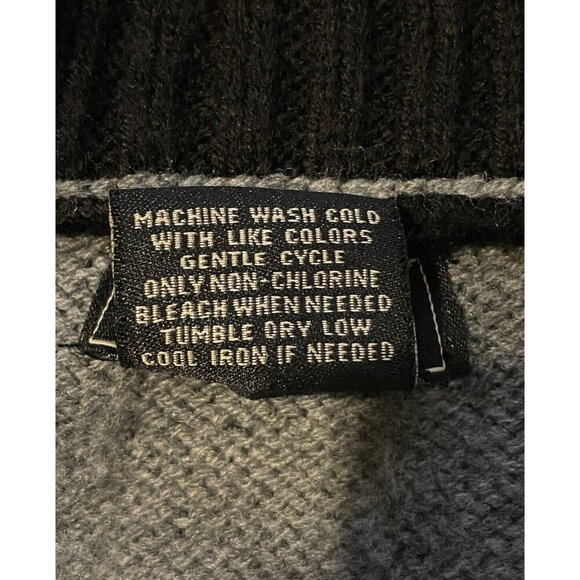 Park Slope New York 1/4 Zip Gray Sweater Men’s Size L Fair Isle Casual Work Ski - Picture 5 of 5